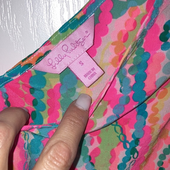 EUC Lilly Pulitzer Cipriani Silk Top Size Small Dripping In Jewels - Picture 2 of 3
